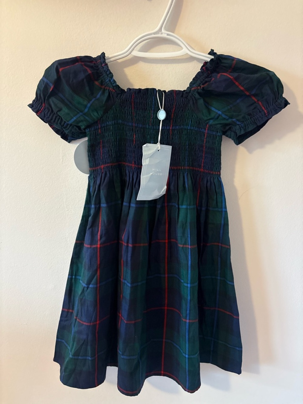 NWT Hill House The Nap Dress in Midnight Tartan Girls 7/8 Youth Kids